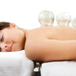 The picture shows how myofascial cupping is done.